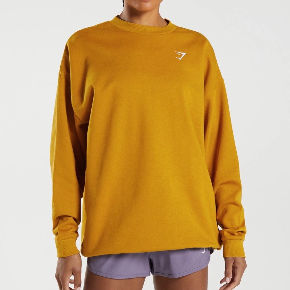 Gymshark Training Oversized Sweatshirt- Tumeric Yellow
Size Small